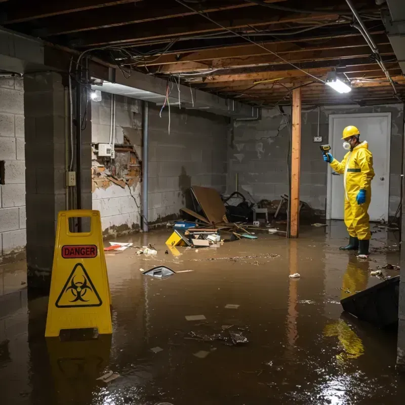 Flooded Basement Electrical Hazard in Brusly, LA Property